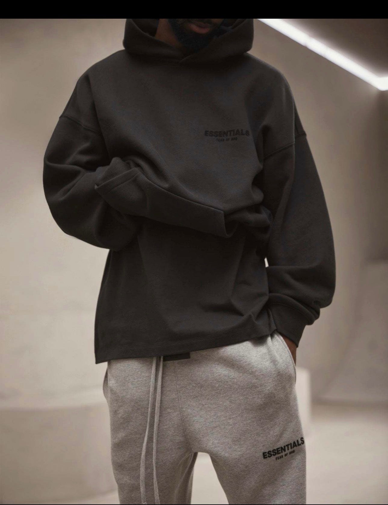 Black Essentials Hoodie