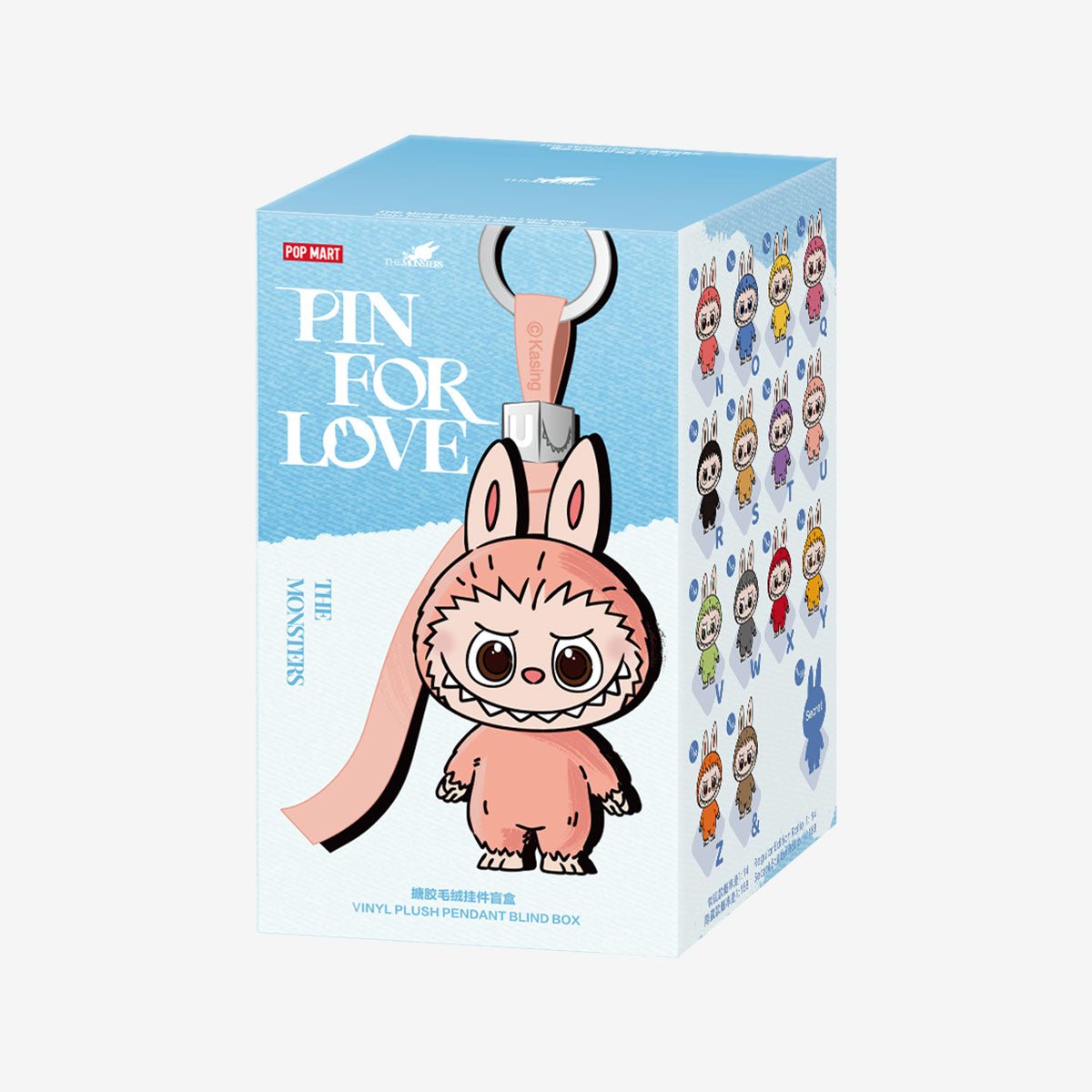 [Pop Mart] Official THE MONSTERS Pin for Love Series-Vinyl Plush Pendant Blind Box (N-Z)